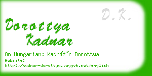 dorottya kadnar business card